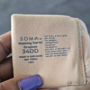 Soma Stunning Starlet Strapless Bra in Beige